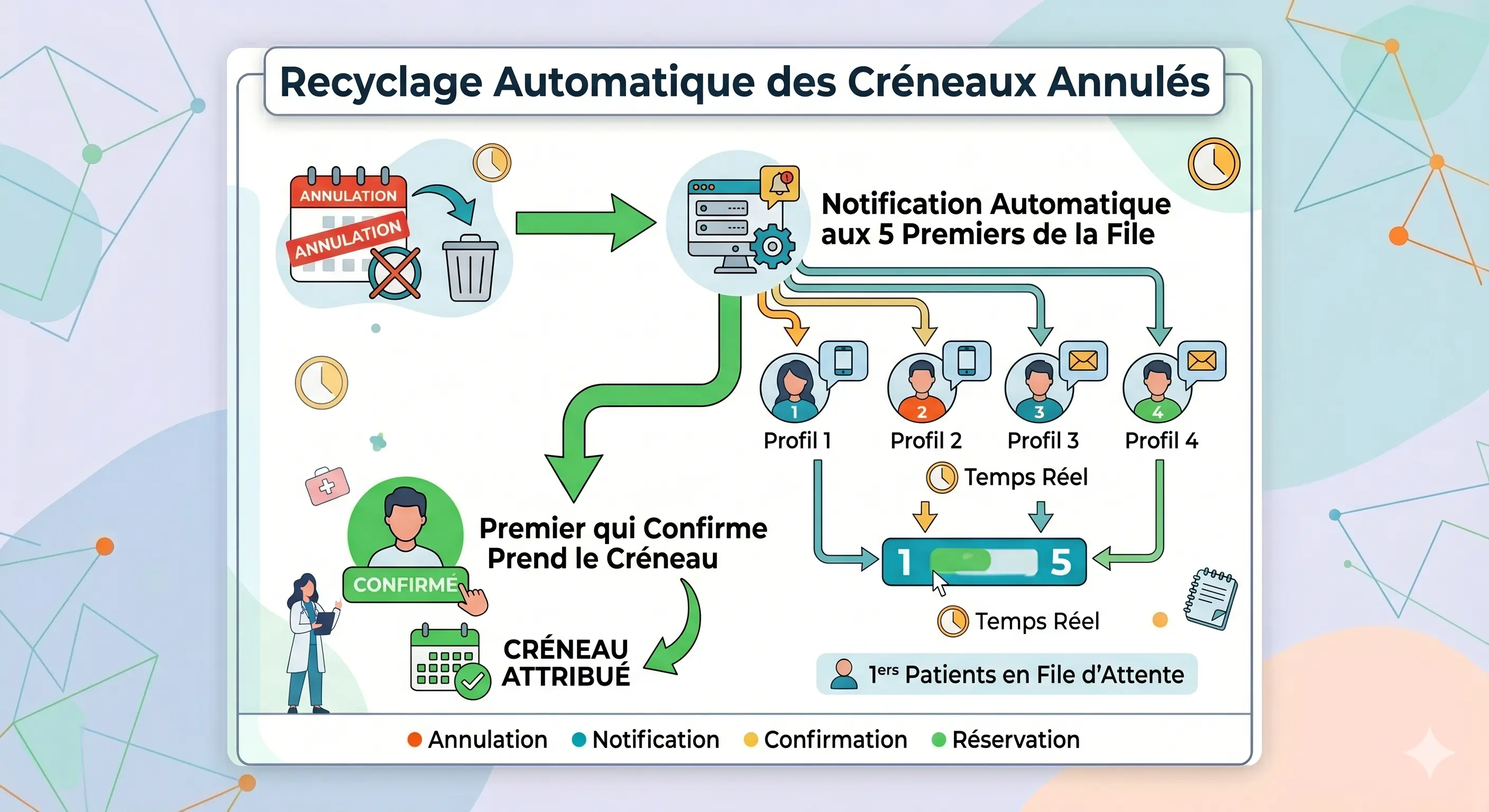 Recyclage automatique des créneaux annulés